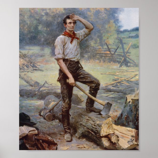 Poster Abe Lincoln O Divisor De Trilho (Frente)