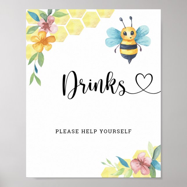 Poster Abeja - Bebidas à vontade  (Frente)