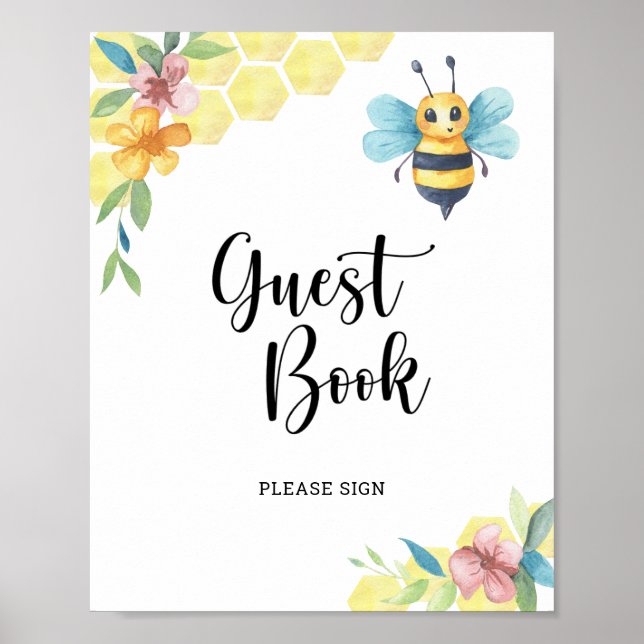Poster Abeja melífera \ Livro de visitas (Frente)