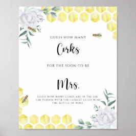 Poster Abelha - Adivinha Quantas Corks