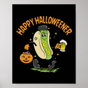 Poster Abelha-cachorro-quente do Festa de Halloweener Cut