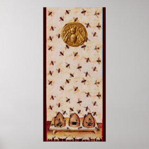 PÓSTER ABELHA DO MEL, APICULTURA, APICULTOR