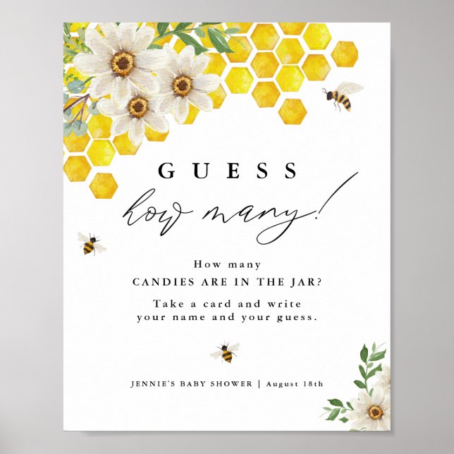 Poster Abelha e margarida adivinham quantas exibições de  (Frente)