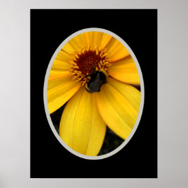 Poster Abelha em uma flor amarela