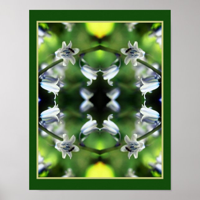 Poster Abelha no Abstrato do ventilador Bluebell (Frente)