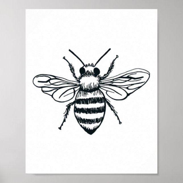 Poster Abelhas Bonitas Para Homens Meninas Abelhas Gráfic (Frente)