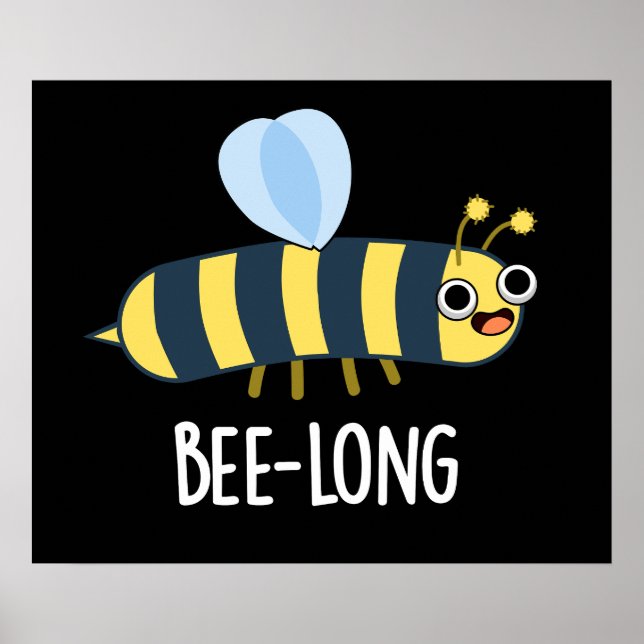 Poster Abelhas Longas Insetas Engraçadas De Bee Longa Esc (Frente)