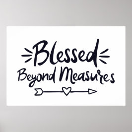 Poster Abençoado Além Das Medidas, Gospel Diz Mero Cristo