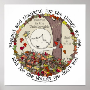 Poster Abençoado e agradecido