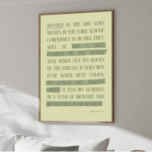 Poster Abençoado é aquele que confia no Senhor