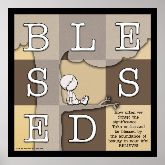 Poster Abençoado pela Abundância da Beleza (Frente)