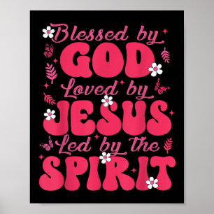 Poster Abençoado Por Deus Amado Por Jesus Borboleta Flora