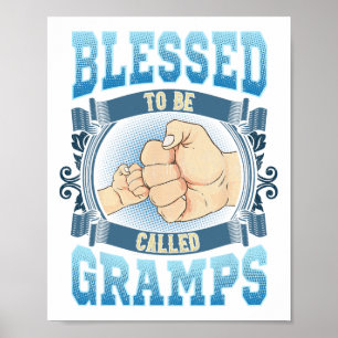 Poster Abençoado Por Ser Chamado De Gramps Dons Vovô Pais