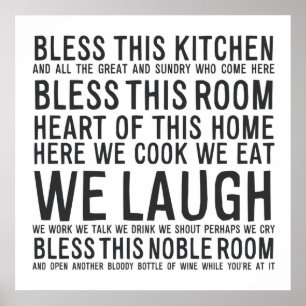 Póster Abençoe esta cozinha MA012