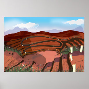 Póster Aberto - mina do molde