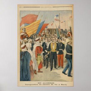 Póster Abertura da estrada de ferro de Saida em Argélia