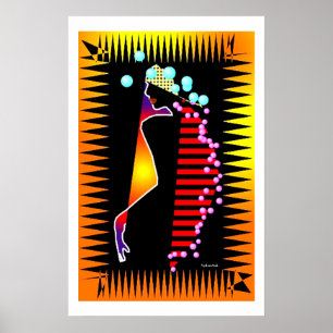Poster Abertura de cor afrocêntrica