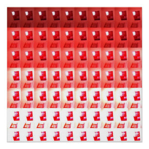 Póster Abertura em Poster vermelho e branco passo a passo