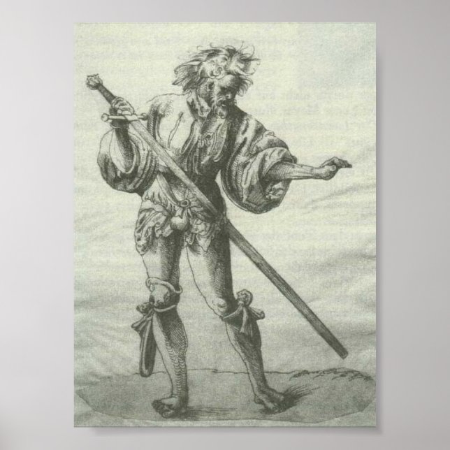 Poster Abgerissener Krieger (Frente)