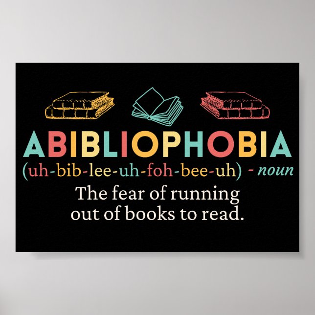 Poster Abibliofobia - Definição Engraçada (Frente)