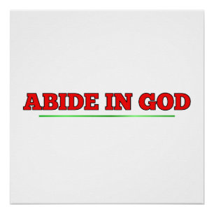 Póster Abide em GOD