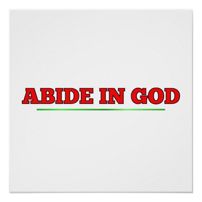 Póster Abide em GOD (Frente)