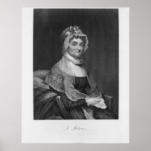 Póster ABIGAIL ADAMS de uma pintura original de G. Stuart