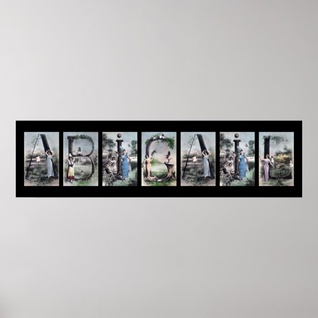 Póster ABIGAIL - Alphabet - Letra Name Art (Frente)