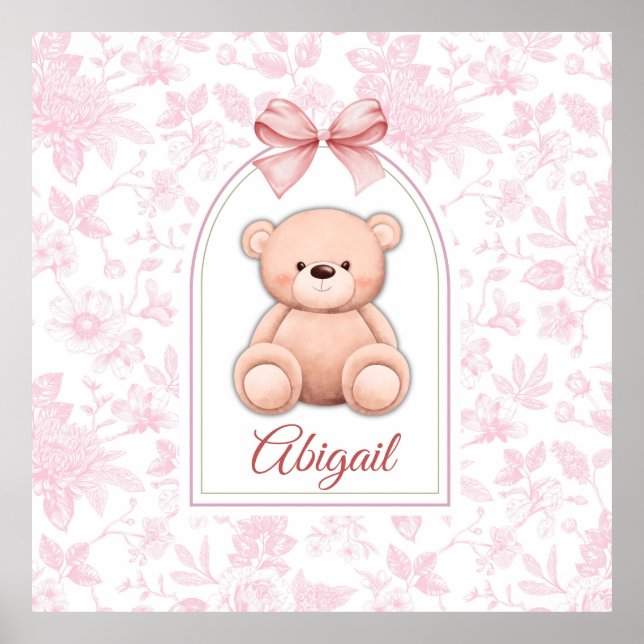 Poster Abigail | Design de Enfermeiro de Urso Rosa Person (Frente)