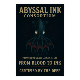 Póster Abissal De Tinta - Do Sangue À Tinta