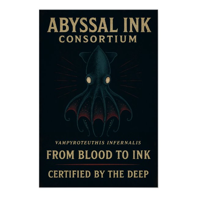 Póster Abissal De Tinta - Do Sangue À Tinta (Frente)