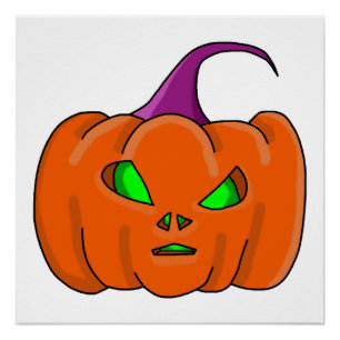 Póster Abóbora Alienigena de Halloween