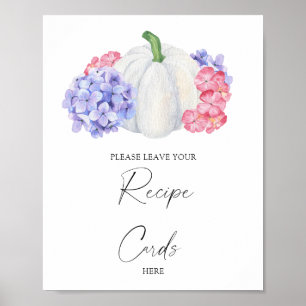 Poster Abóbora branca - Seu cartão de receita aqui