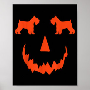 Poster Abóbora Cachorro Schnauzer Miniatura Halloween