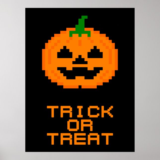 POSTER ABÓBORA DE HALLOWEEN - DOCE OU TRAVESSURA (Frente)