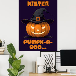 Poster Abóbora de Halloween Senhor Pumpk-A-Boo