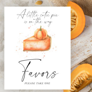 Poster Abóbora de torta de outono baby shower - Lembranci
