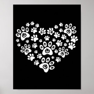 Poster Abóbora engraçada de Halloween Patas de Cachorro -