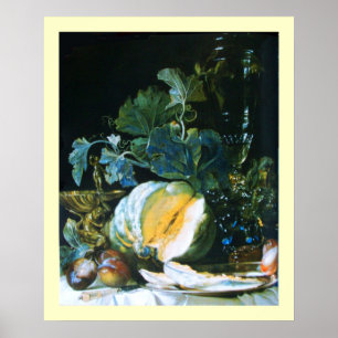 POSTER ABÓBORA, FRUTAS E PRODUTOS VIDREIROS