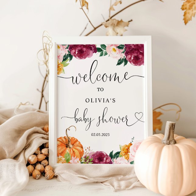 Poster Abóbora no caminho sinal de boas-vindas (Criador carregado)