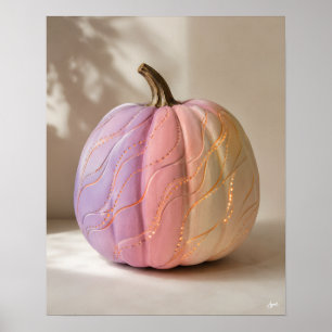 Poster Abóbora Onda Pastel Ombre