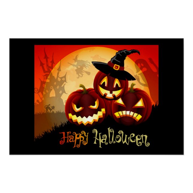 Póster Abóboras de Halloween (Frente)