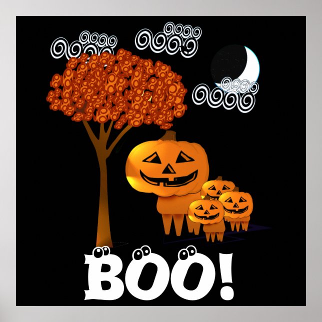 POSTER ABÓBORAS DE HALLOWEEN (Frente)