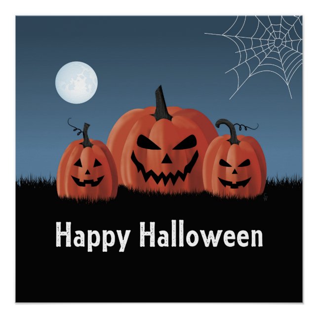 Póster Abóboras Halloween (Frente)