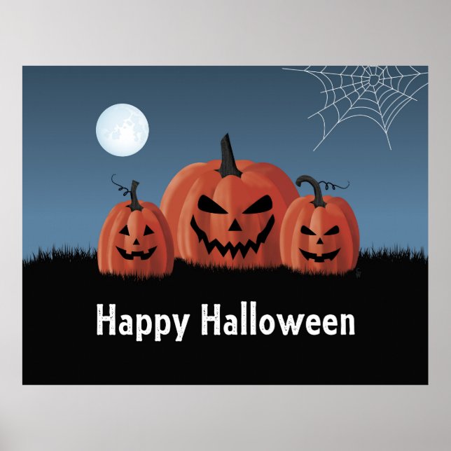 Poster Abóboras Halloween (Frente)