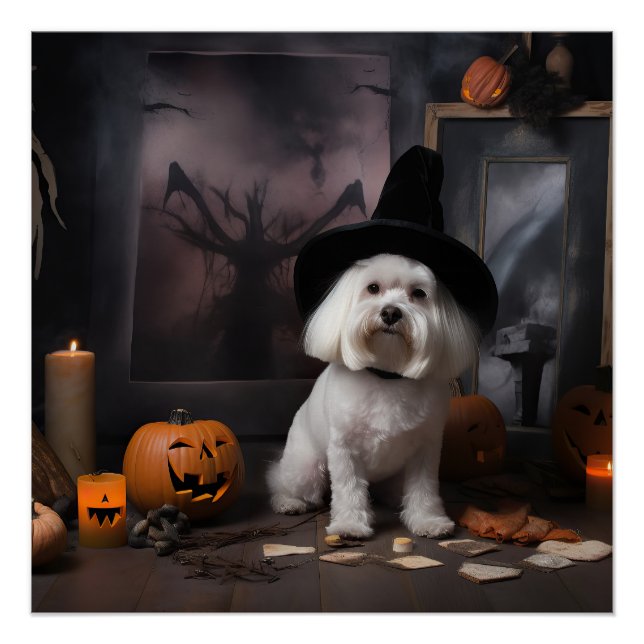 Póster Abóboras Maltesas Halloween Assustador  (Frente)