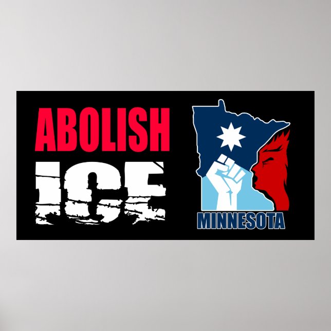 Poster Abolir ICE (Frente)