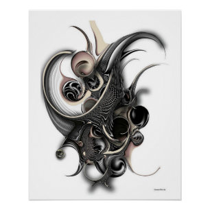 Póster "Abordagem vs Abstração", Poster brilhante