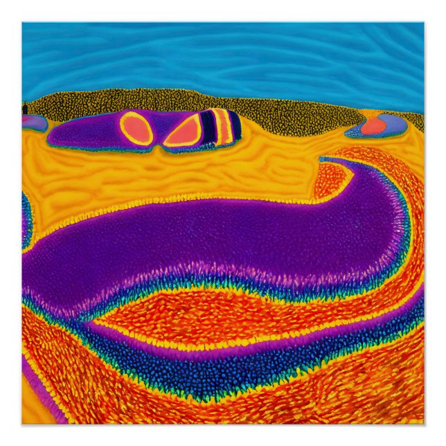 Póster Aboriginal Abstrato Art Vol 02 (Frente)