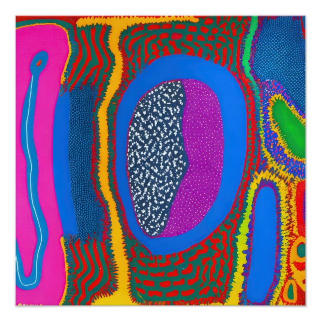 Póster Aboriginal Abstrato Art Vol 07 (Frente)